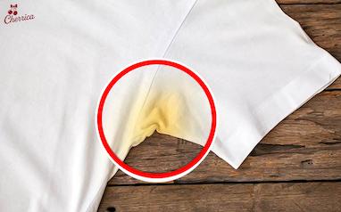 آموزش رفع لک زرد زیربغل تیشرت سفید