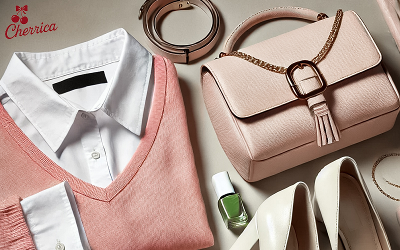 استایل پاییزی دخترونه با بلوز یقه‌اسکی و رنگ‌های بژ و زیتونی